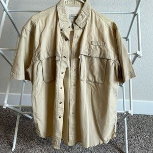 LL Bean, Short Sleeve Fishing Shirt, Men’s Medium